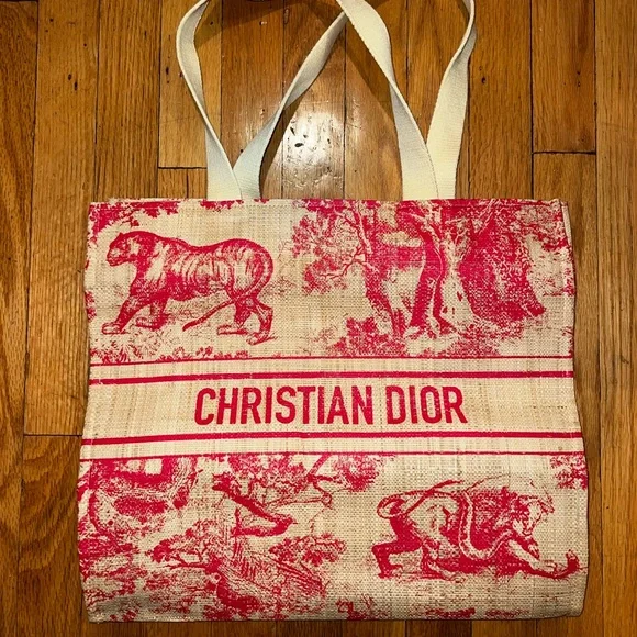 美品！この夏赤が素敵！CHRISTIAN DIOR DIORIVIERA トート CHRISTIAN DIOR Canvas Dioriviera Tote Red 1494261 | FASHIONPHILE